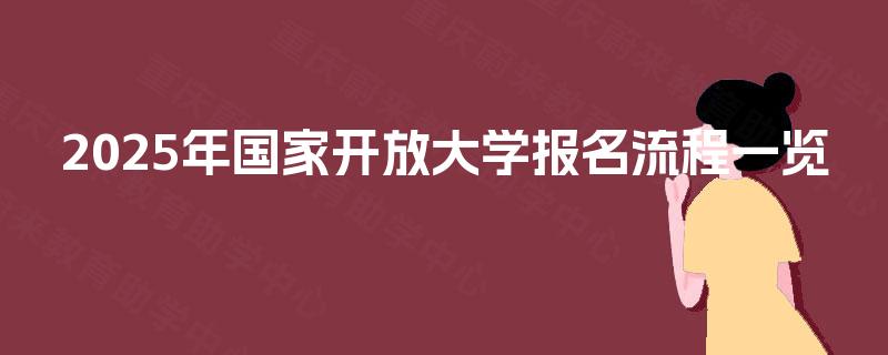 2025年国家开放大学报名流程一览