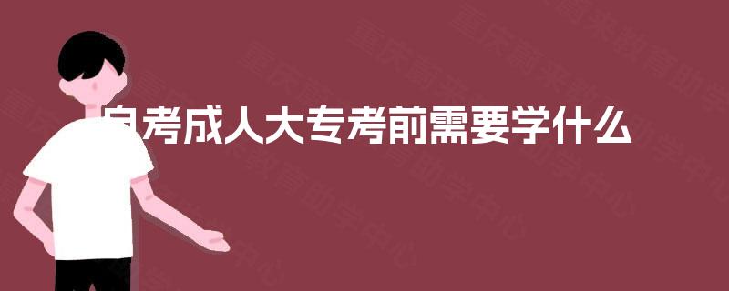 自考成人大专考前需要学什么