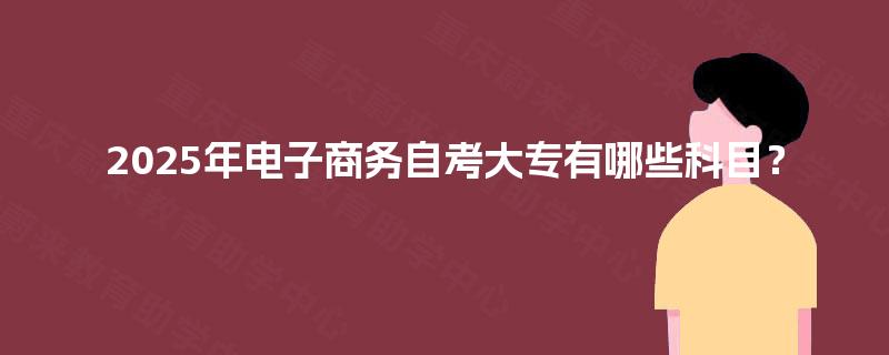 2025年电子商务自考大专有哪些科目？