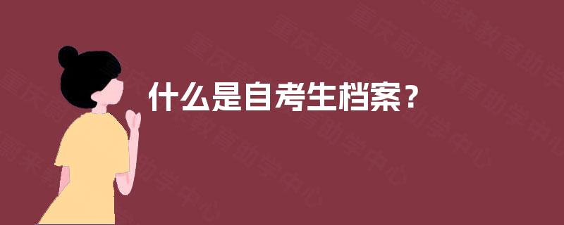 什么是自考生档案？