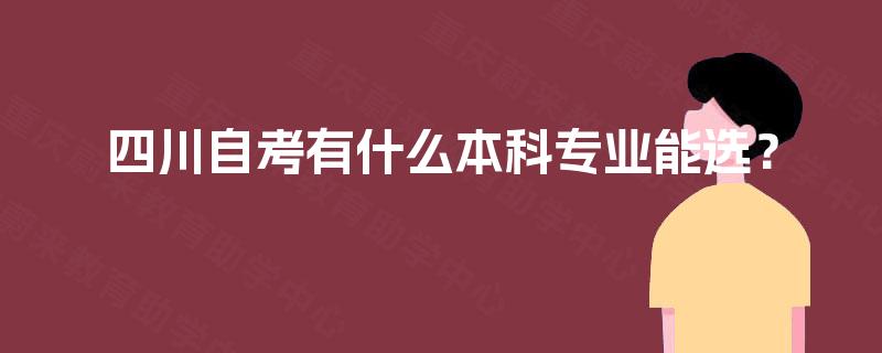 四川自考有什么本科专业能选？