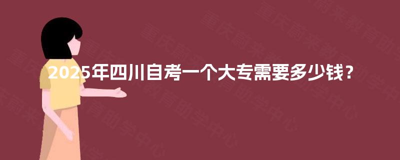 2025年四川自考一个大专需要多少钱？