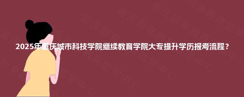 2025年重庆城市科技学院继续教育学院大专提升学历报考流程？