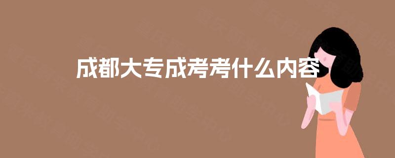 成都大专成考考什么内容