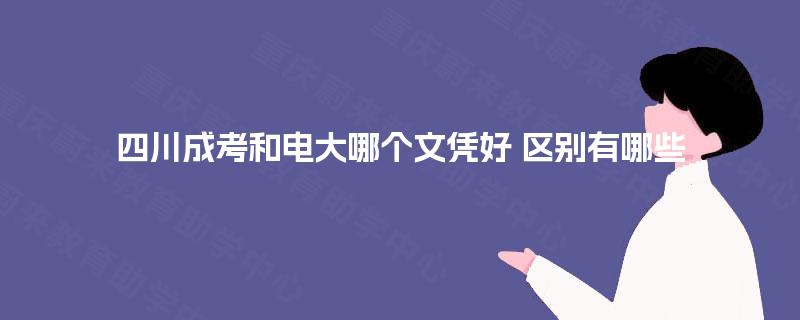 四川成考和电大哪个文凭好 区别有哪些