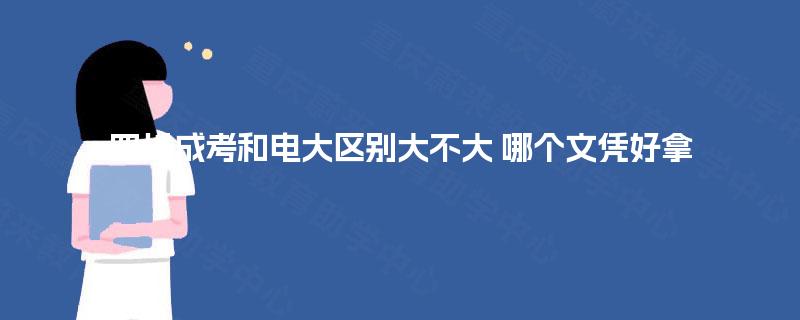 四川成考和电大区别大不大 哪个文凭好拿