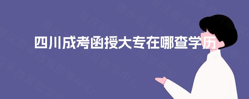 四川成考函授大专在哪查学历