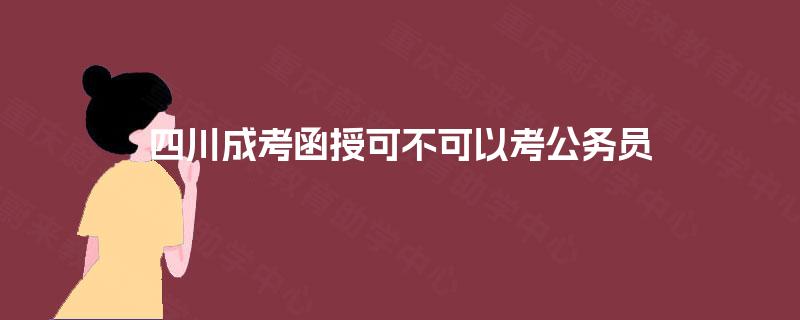 四川成考函授可不可以考公务员