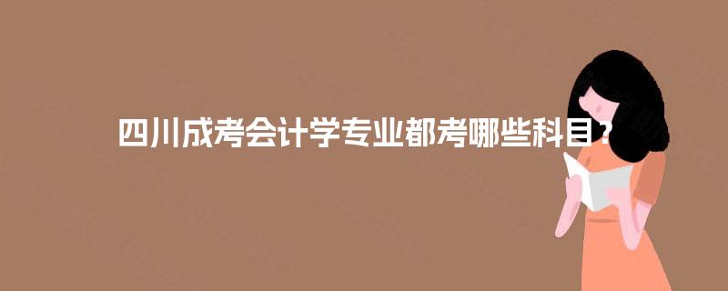 四川成考会计学专业都考哪些科目？