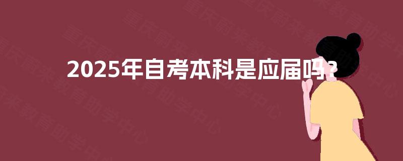 2025年自考本科是应届吗？