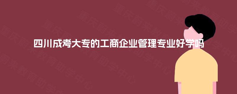 四川成考大专的工商企业管理专业好学吗
