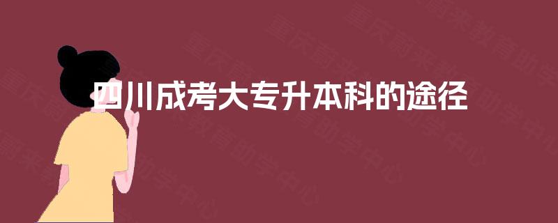 四川成考大专升本科的途径