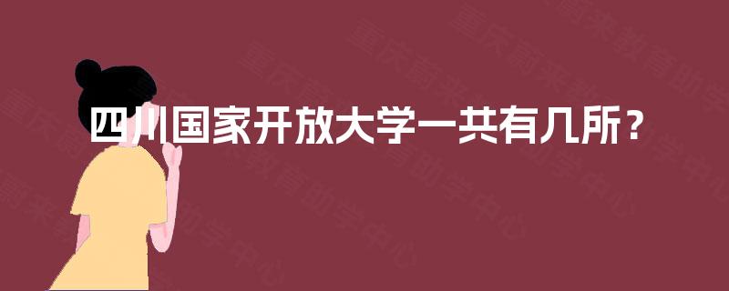 四川国家开放大学一共有几所？