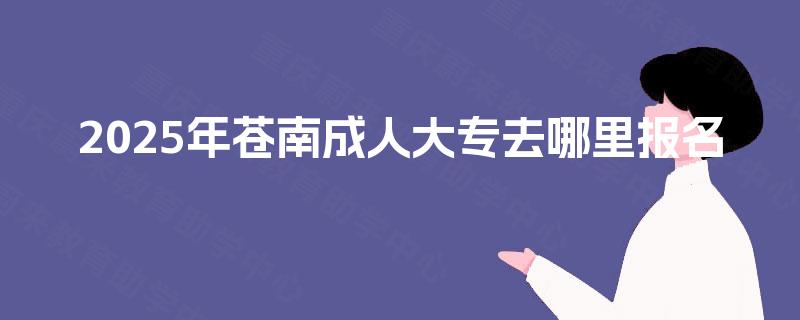2025年苍南成人大专去哪里报名