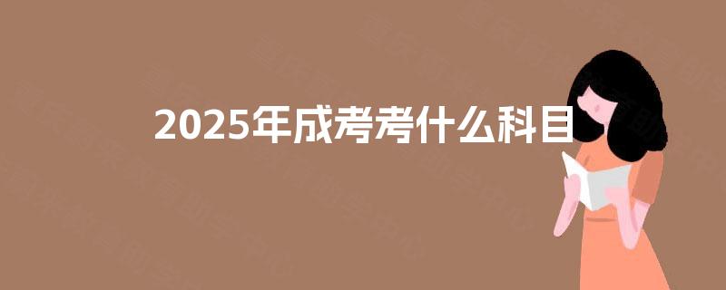 2025年成考考什么科目