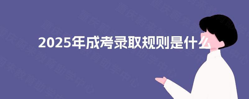 2025年成考录取规则是什么