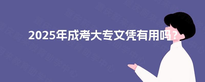 2025年成考大专文凭有用吗？