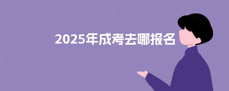 2025年成考去哪报名