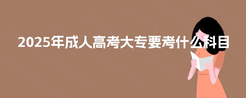 2025年成人高考大专要考什么科目