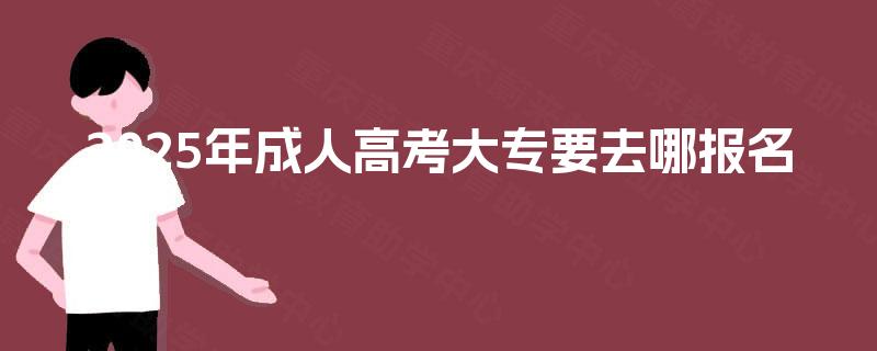 2025年成人高考大专要去哪报名