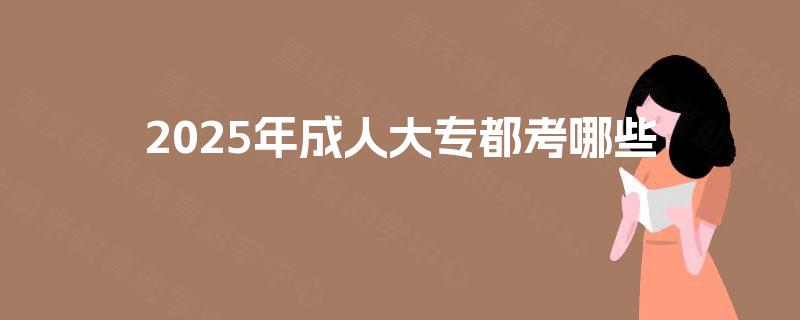 2025年成人大专都考哪些
