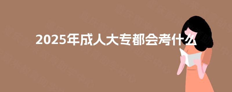 2025年成人大专都会考什么