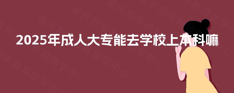 2025年成人大专能去学校上本科嘛