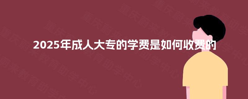 2025年成人大专的学费是如何收费的