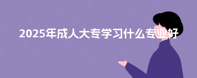 2025年成人大专学习什么专业好
