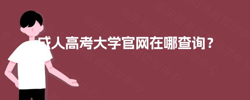 成人高考大学官网在哪查询？