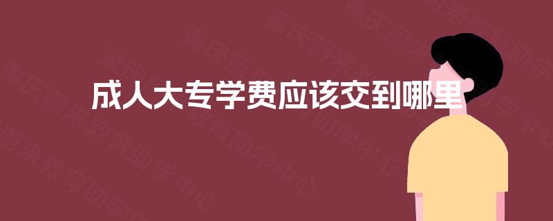 成人大专学费应该交到哪里