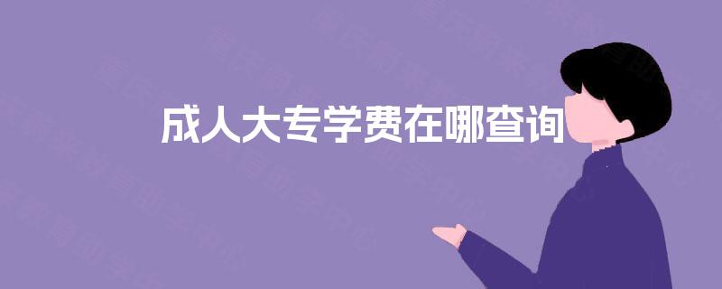 成人大专学费在哪查询