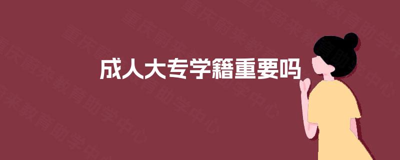 成人大专学籍重要吗