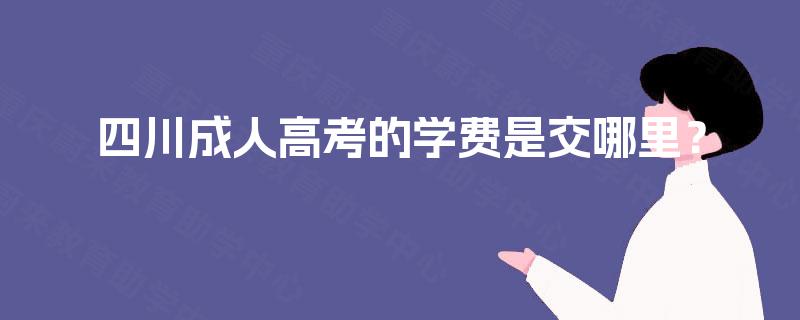 四川成人高考的学费是交哪里？