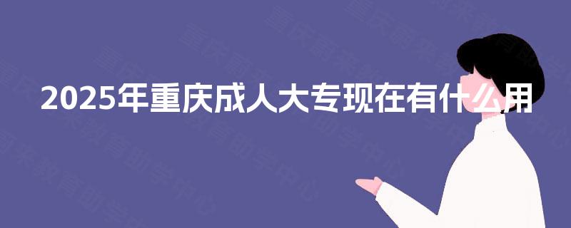 2025年重庆成人大专现在有什么用