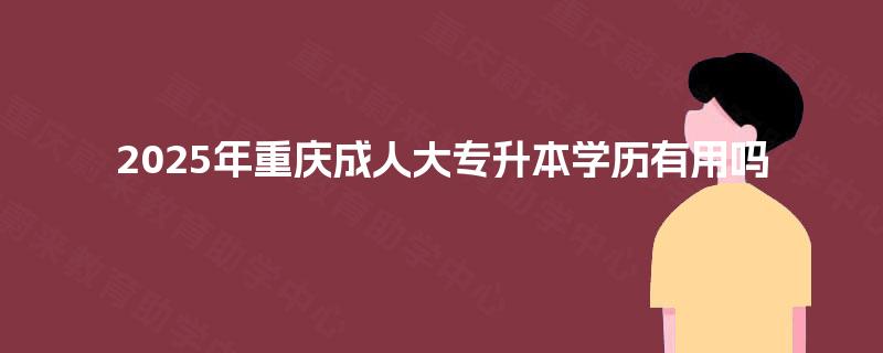 2025年重庆成人大专升本学历有用吗