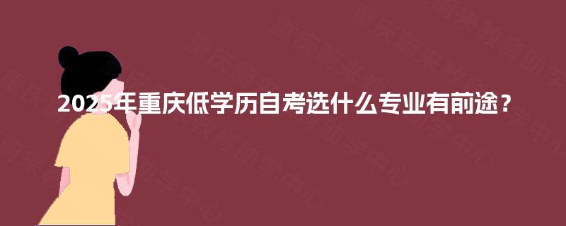 2025年重庆低学历自考选什么专业有前途？