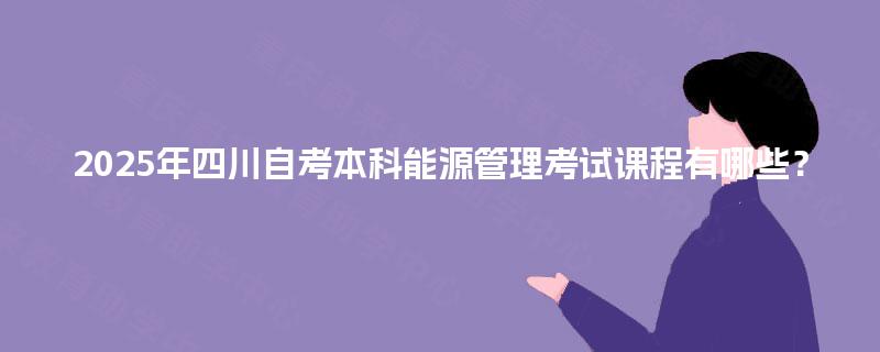 2025年四川自考本科能源管理考试课程有哪些？