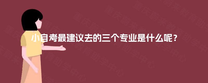 小自考最建议去的三个专业是什么呢？