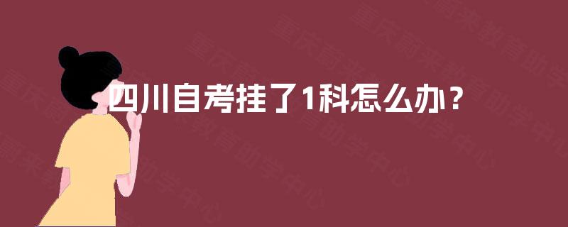 四川自考挂了1科怎么办？