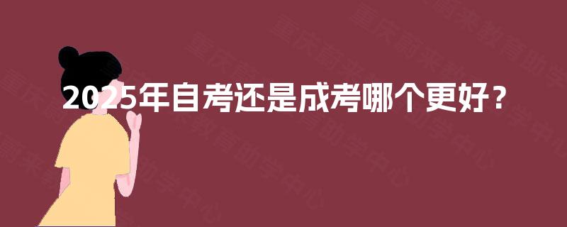 2025年自考还是成考哪个更好？