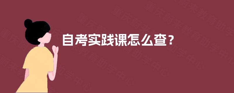 自考实践课怎么查？