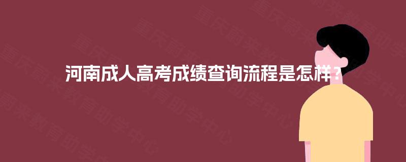 河南成人高考成绩查询流程是怎样？