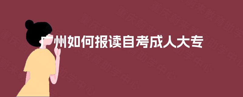 广州如何报读自考成人大专