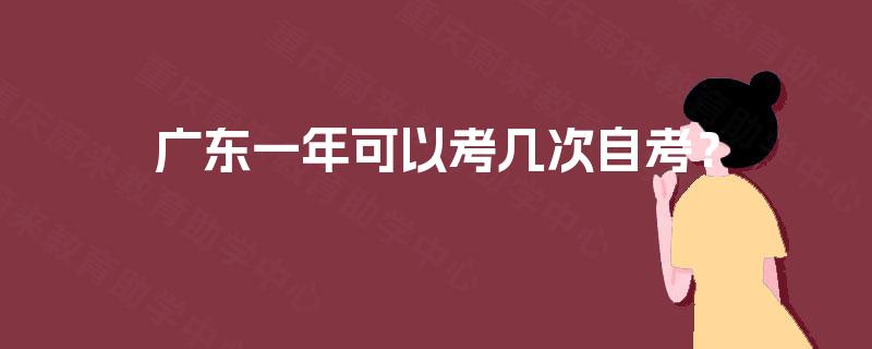广东一年可以考几次自考？