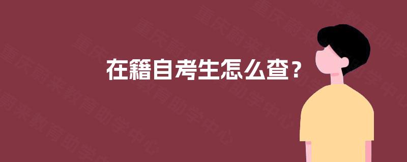 在籍自考生怎么查？