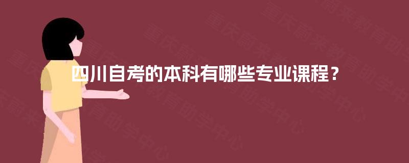 四川自考的本科有哪些专业课程？