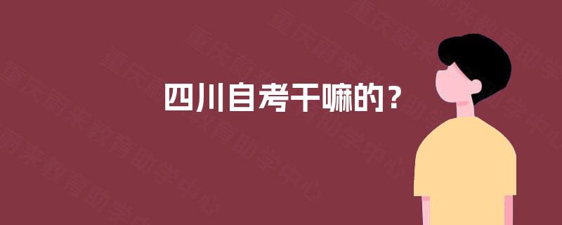四川自考干嘛的？