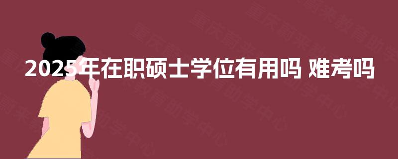 2025年在职硕士学位有用吗 难考吗