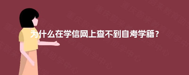 为什么在学信网上查不到自考学籍？